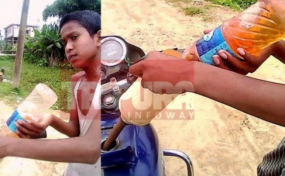 Children selling Petrol, but BOCs left ‘Dry’ ! : Open ‘Black-Marketing’ at North Tripura remained unchecked Children selling Petrol, but BOCs left ‘Dry’ ! : Open ‘Black-Marketing’ at North Tripura remained unchecked